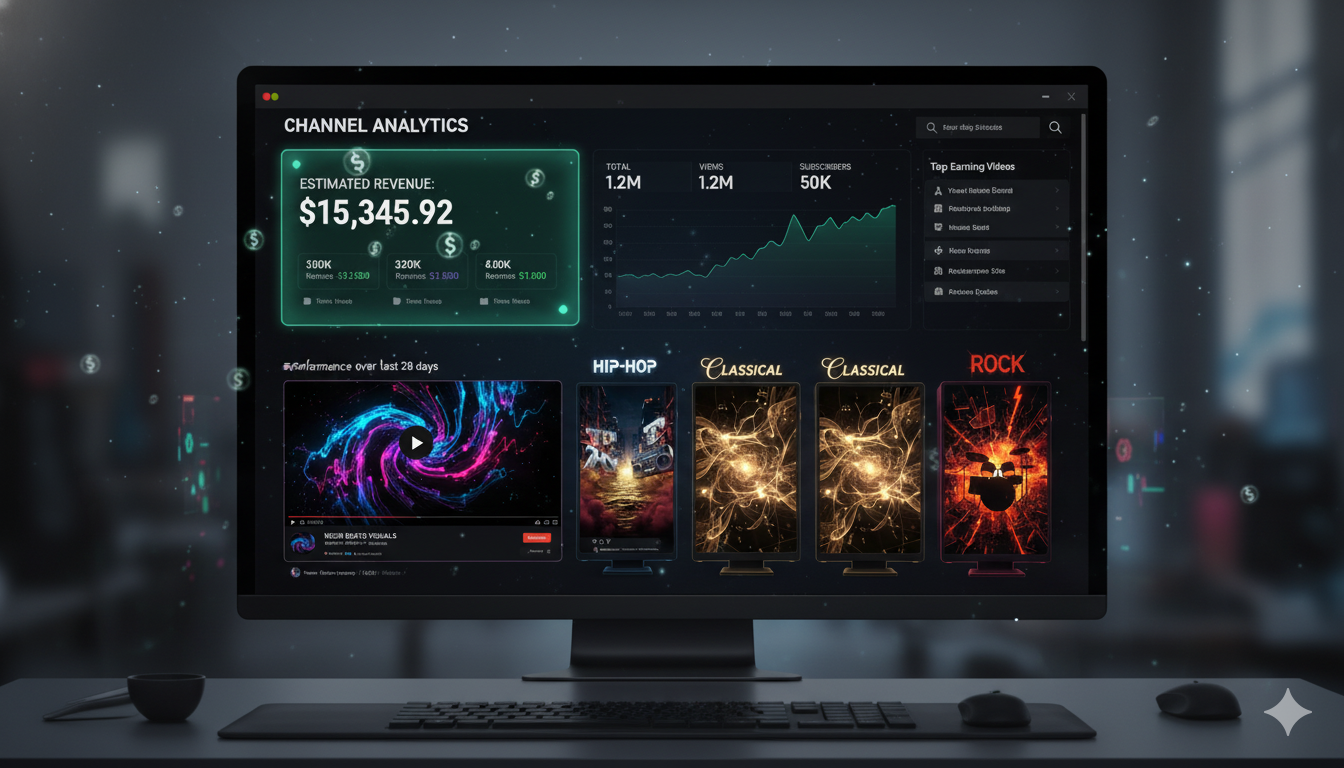 Monetize Music Visualizer Videos